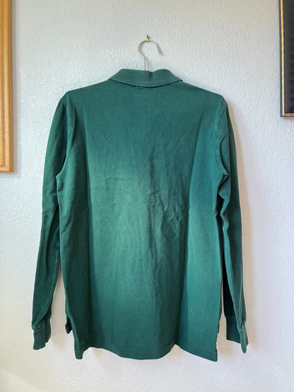 Vintage Polo Ralph Lauren Pig Pony Cotton Long Sleeve Mesh Classic Top - M