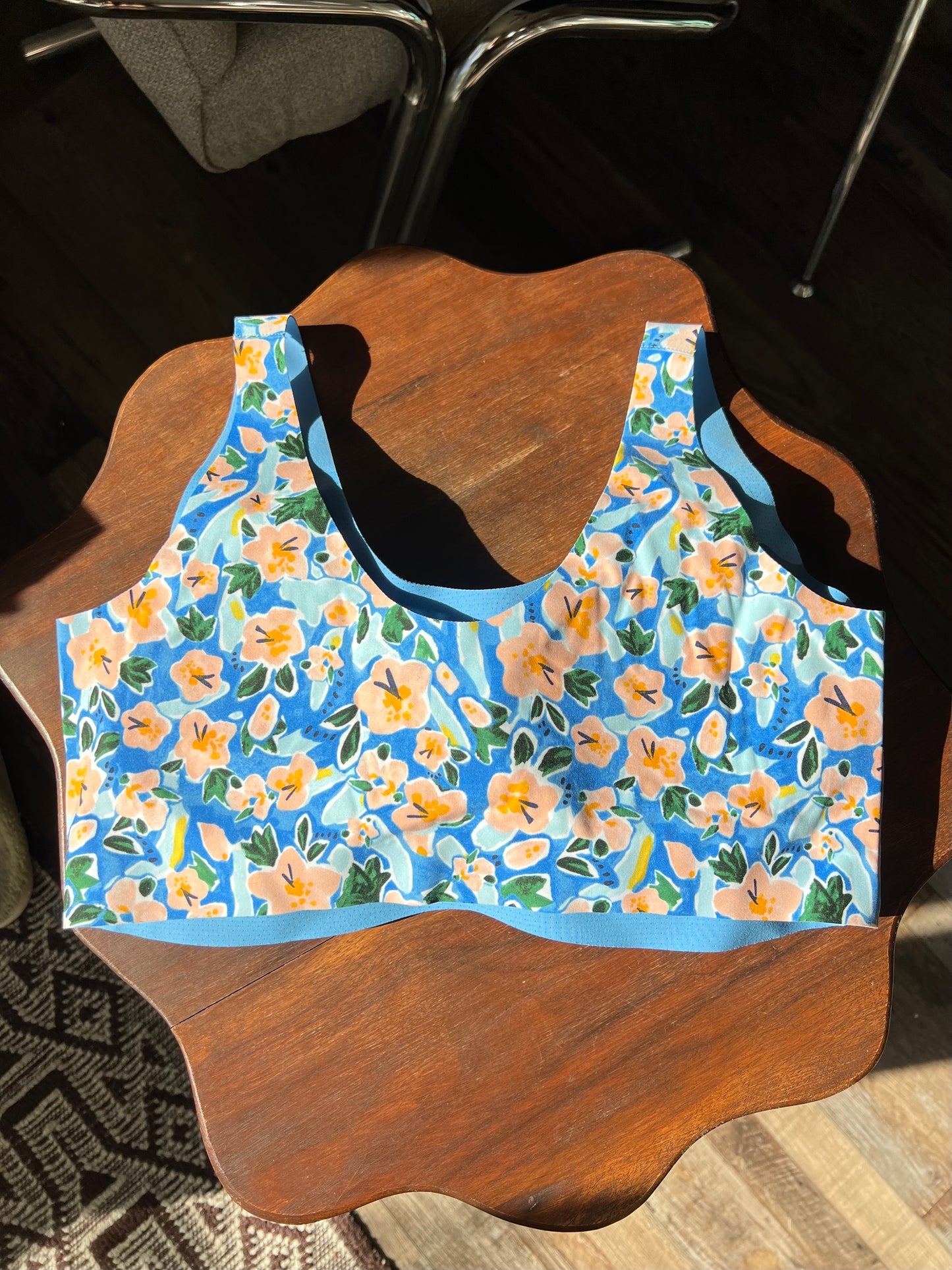 KNIX WingWoman Contour Bra Floral Blue LIKE NEW! - XL