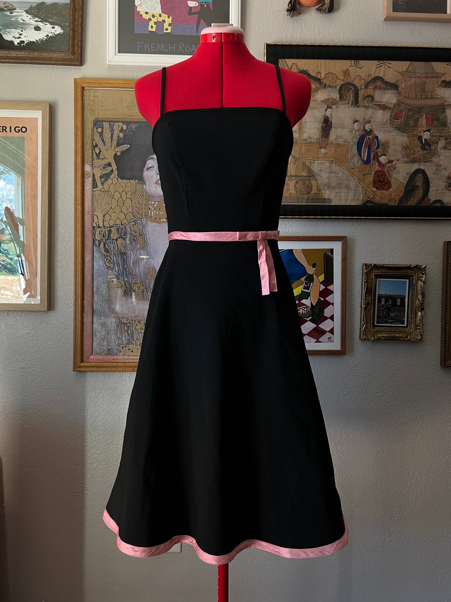 Vintage Coquette Classic Black Dress - US7