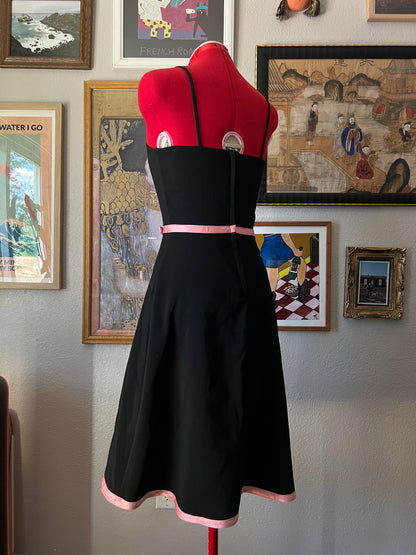 Vintage Coquette Classic Black Dress - US7