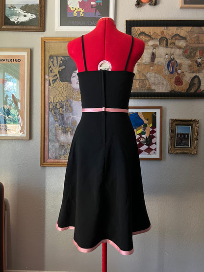 Vintage Coquette Classic Black Dress - US7