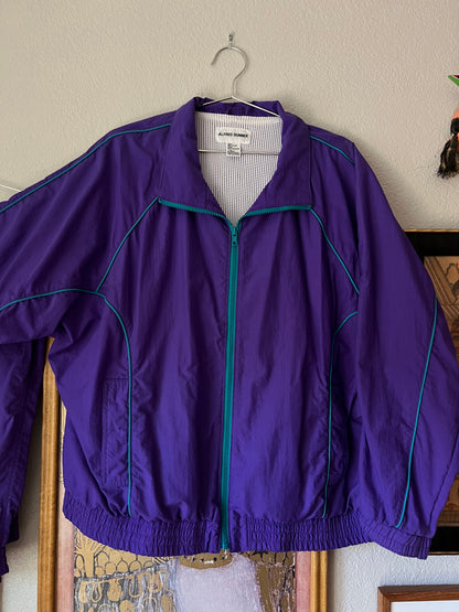 90s Alfred Dunner Purple and Teal Tracksuit - Large