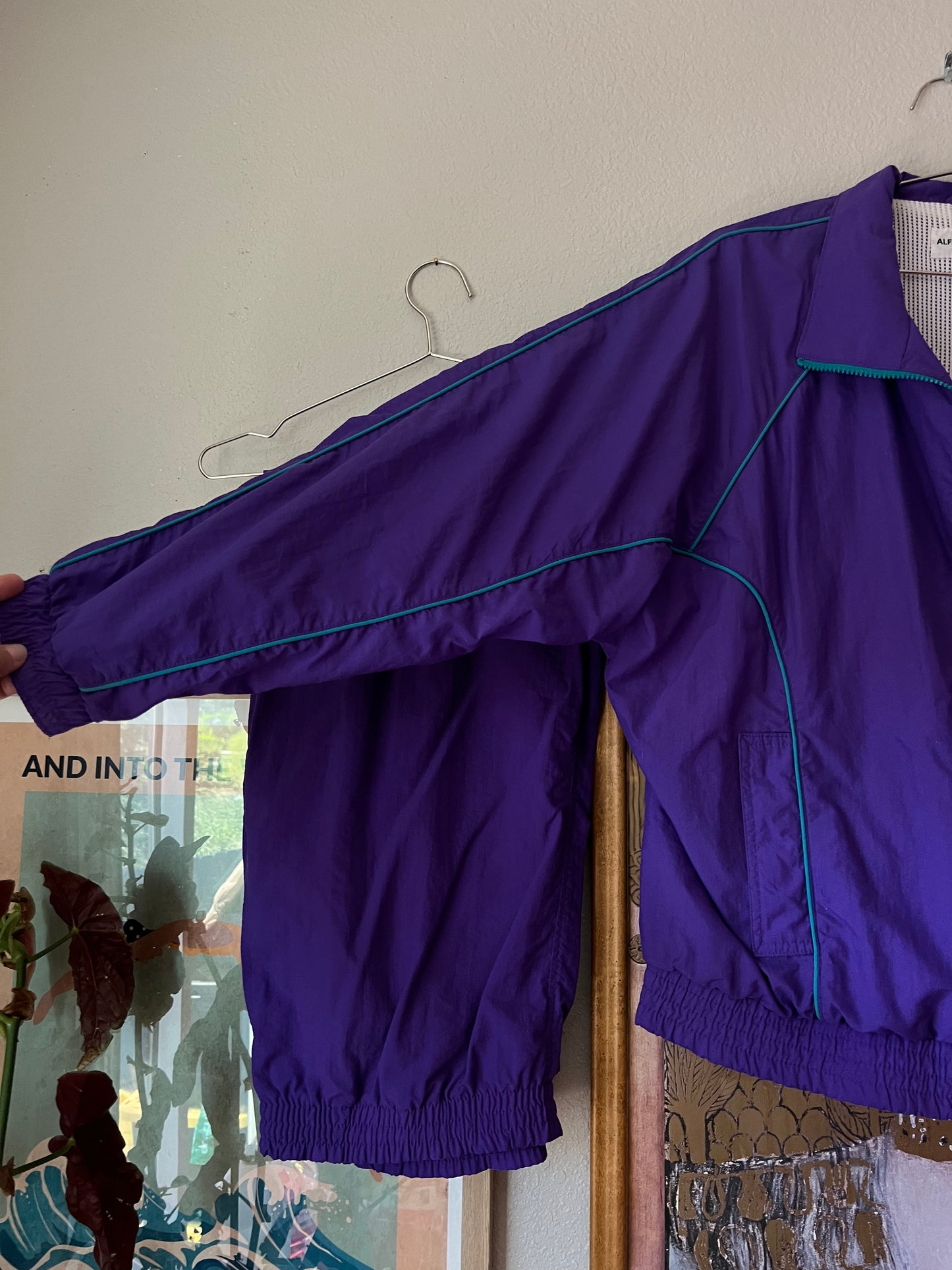 90s Alfred Dunner Purple and Teal Tracksuit - Large