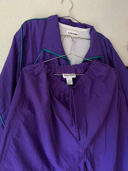 90s Alfred Dunner Purple and Teal Tracksuit - Large