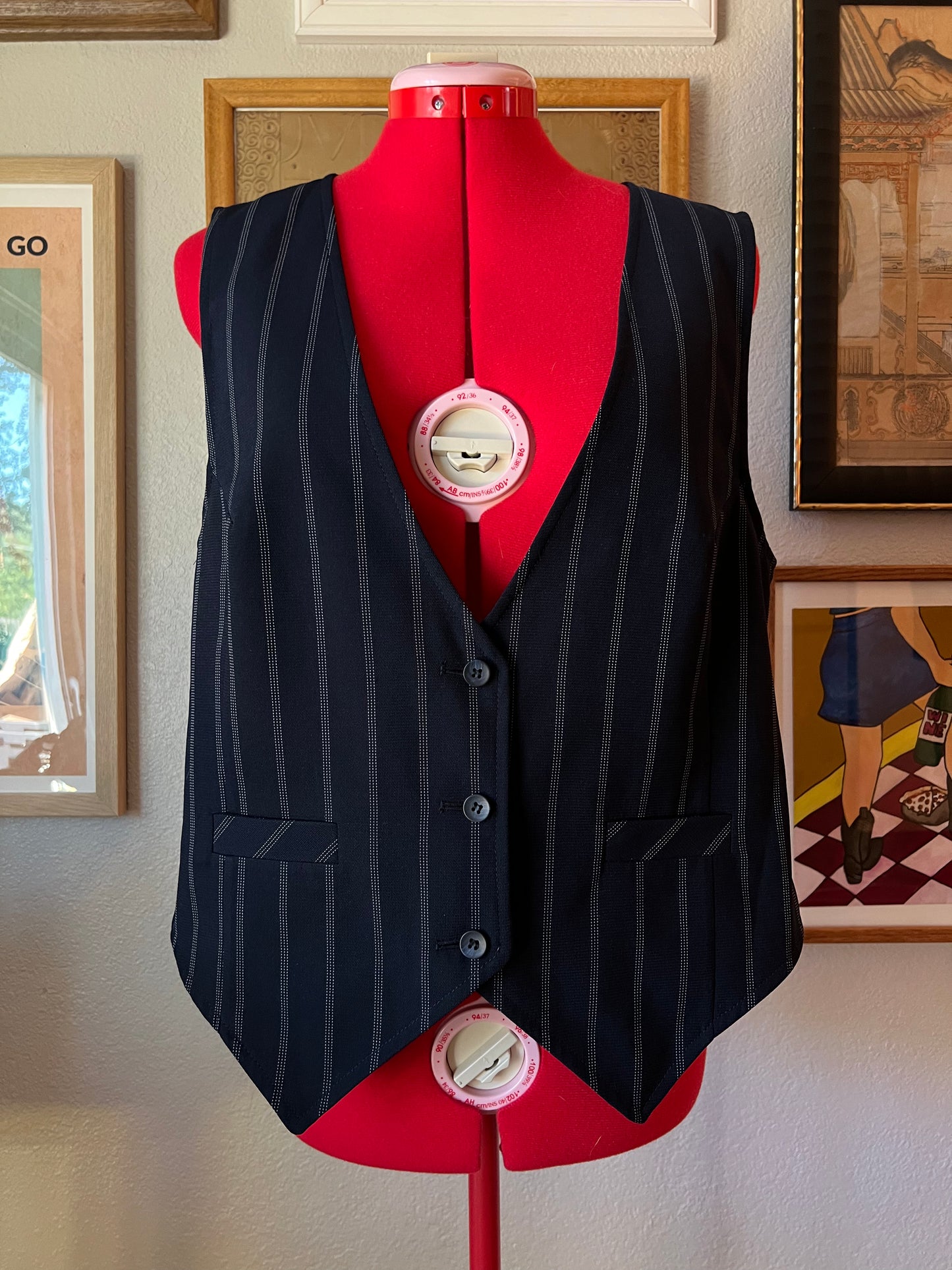 90s American Vintage Pinstripe Vest - US12