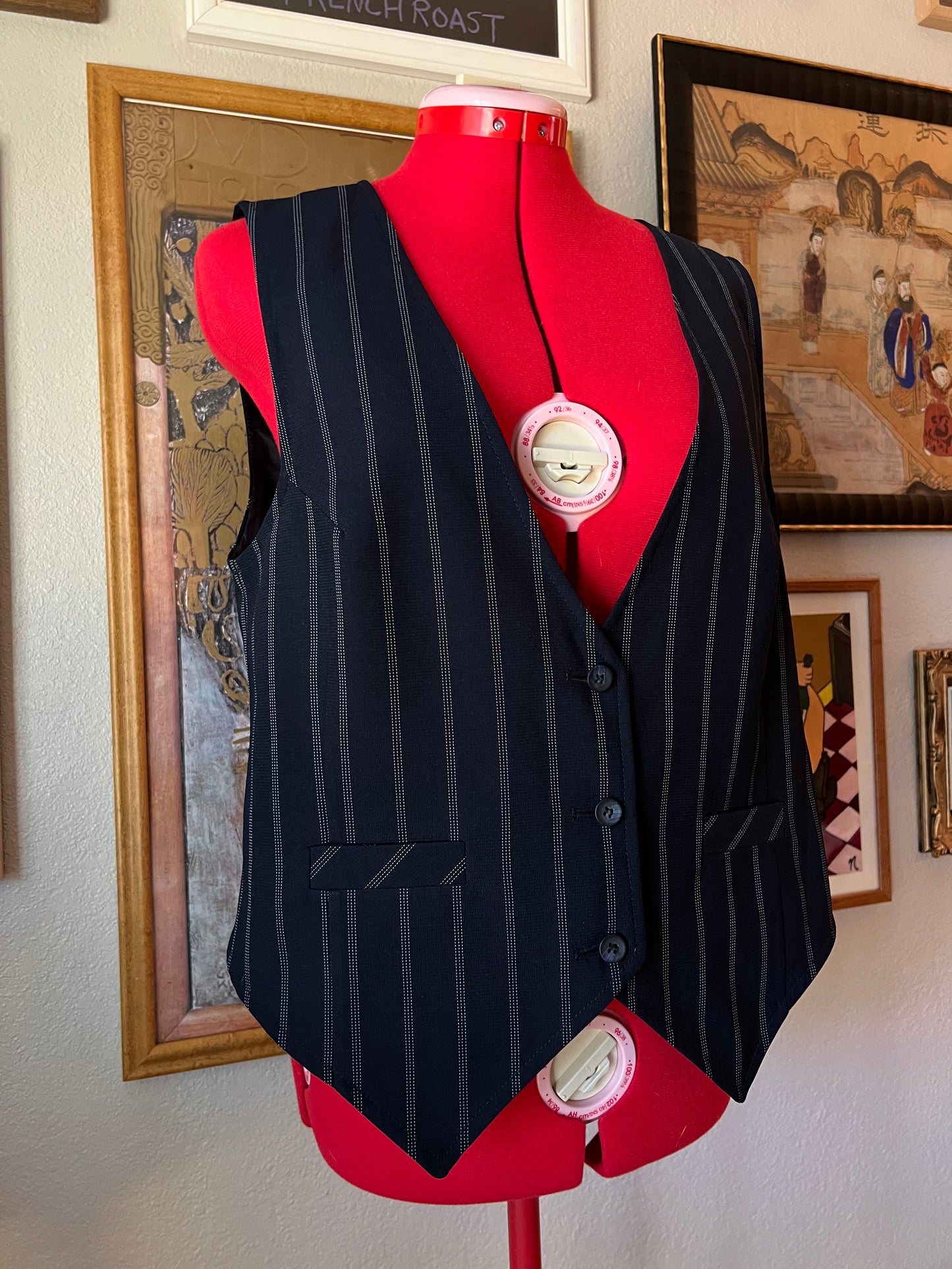 90s American Vintage Pinstripe Vest - US12