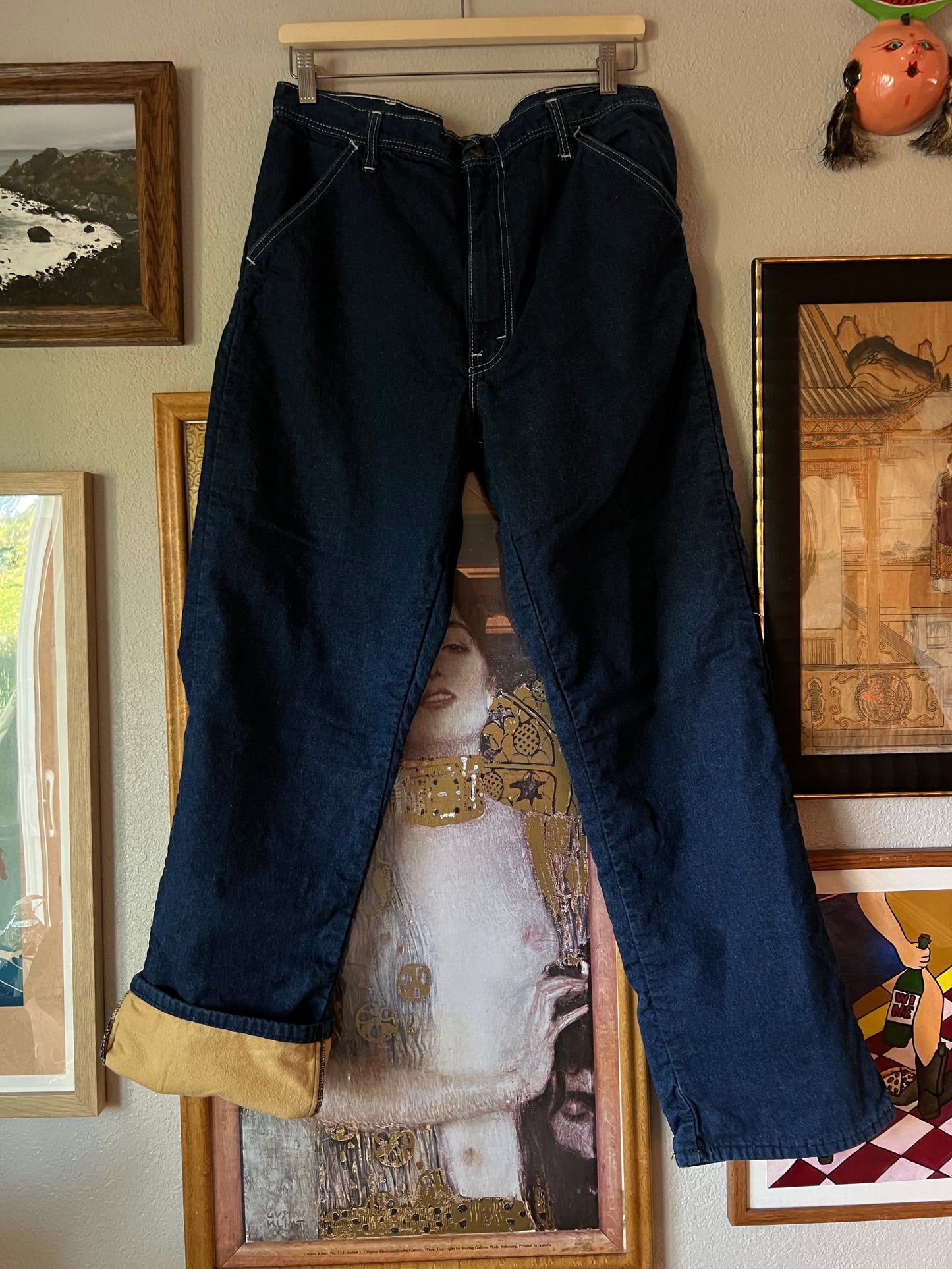 80s Caboose Soft Lined Denim Pants - 32"