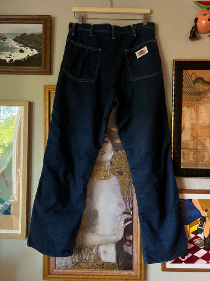 80s Caboose Soft Lined Denim Pants - 32"