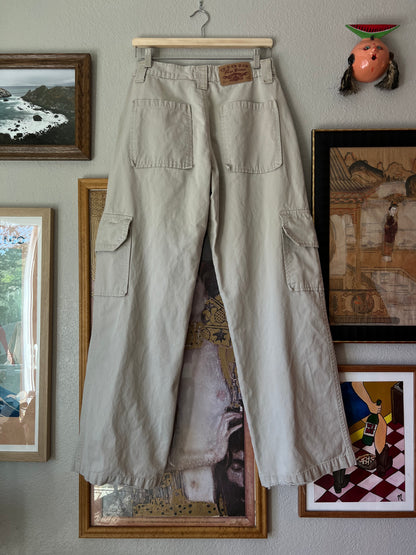 Y2K Paris Blues Wide Leg Cargo Pants - 29"