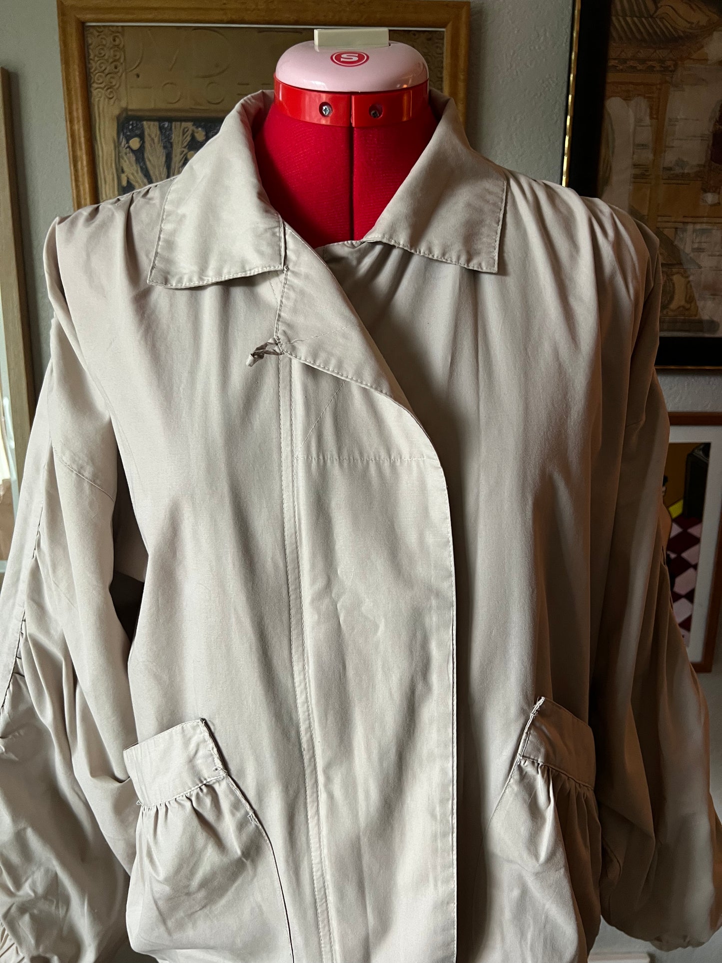 80s Members Only Ruched Sleeves Jacket - US7/8