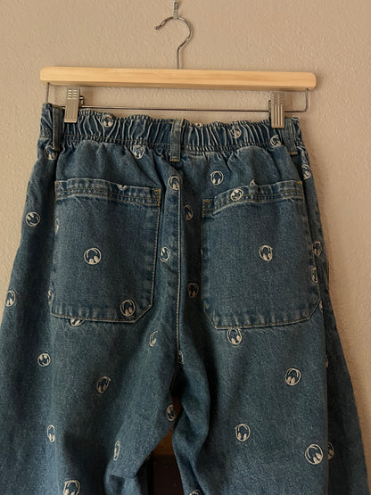 BDG Smiley Face Denim Joggers - Small