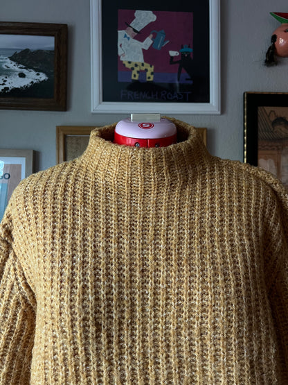 Vero Moda Mustard Mock Neck Sweater - Medium