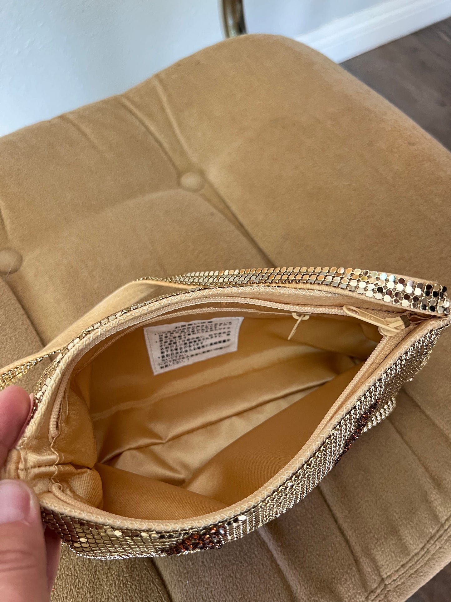 Gold Sequins Mini Clutch Shoulder Bag