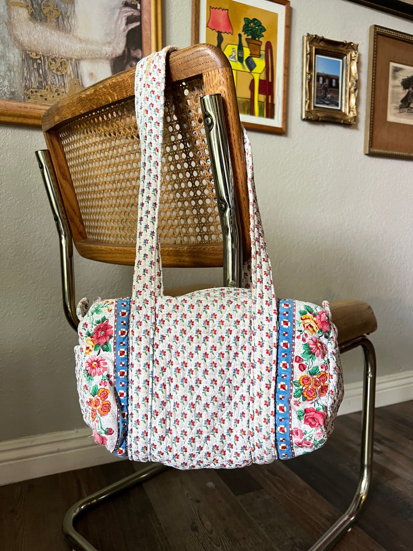 80s Vera Bradley Quilted Shoulder Bag Floral