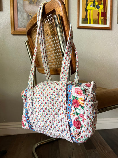 80s Vera Bradley Quilted Shoulder Bag Floral