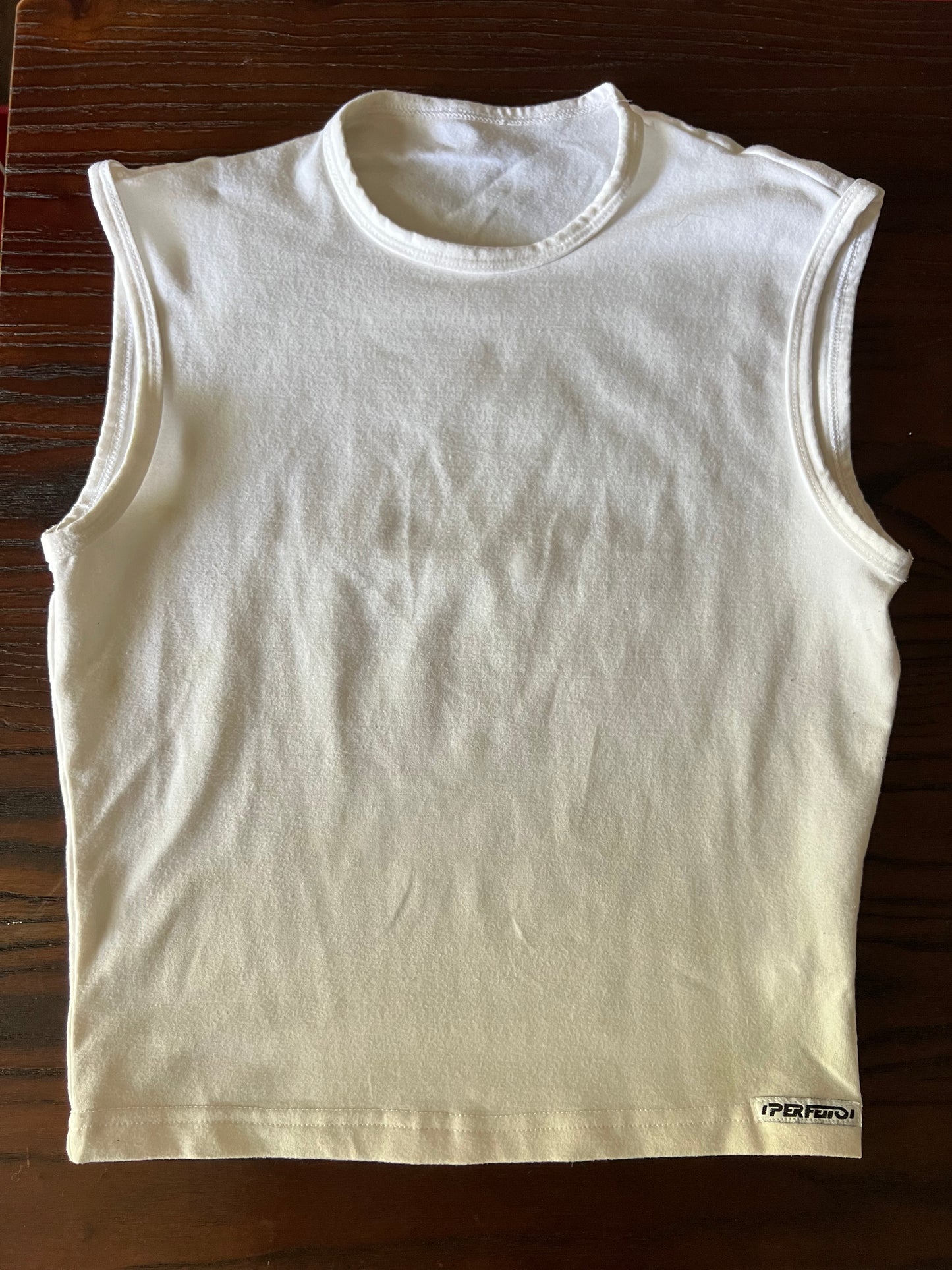 90s American Vintage White Nylon Muscle Top - M