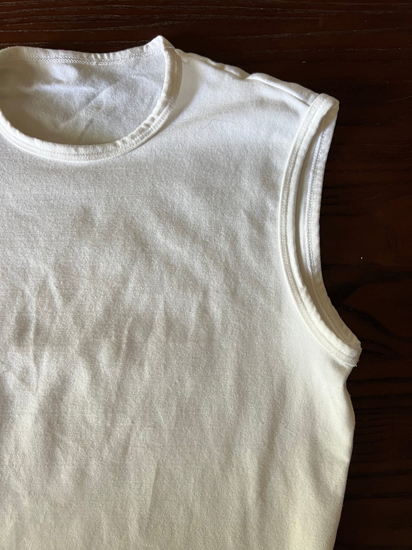 90s American Vintage White Nylon Muscle Top - M