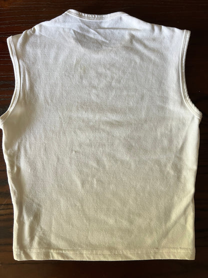 90s American Vintage White Nylon Muscle Top - M