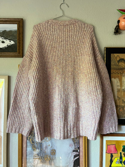 Free People Soft Cloud Pink Coquette Cardigan - Medium