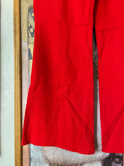 Diane Von Furstenberg Wide Red Trousers - US 8