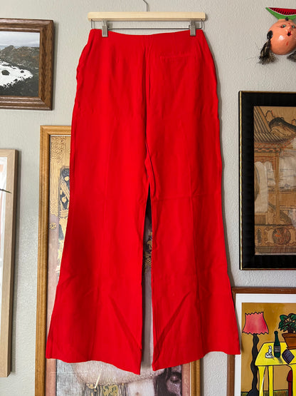 Diane Von Furstenberg Wide Red Trousers - US 8