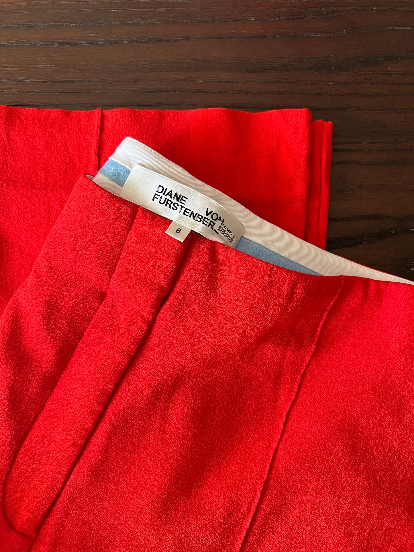 Diane Von Furstenberg Wide Red Trousers - US 8