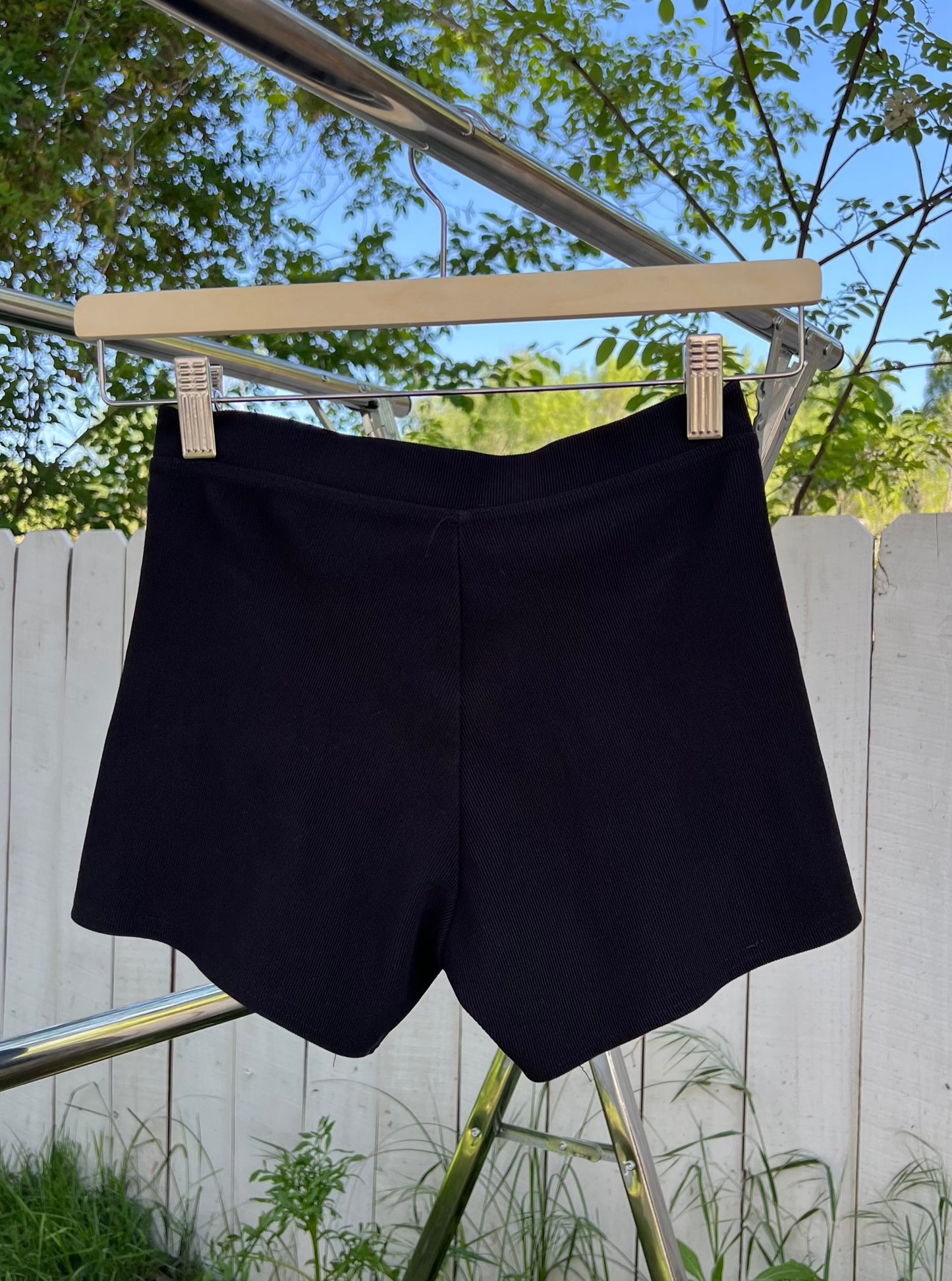 90s Vintage Marisa Black Mini Shorts