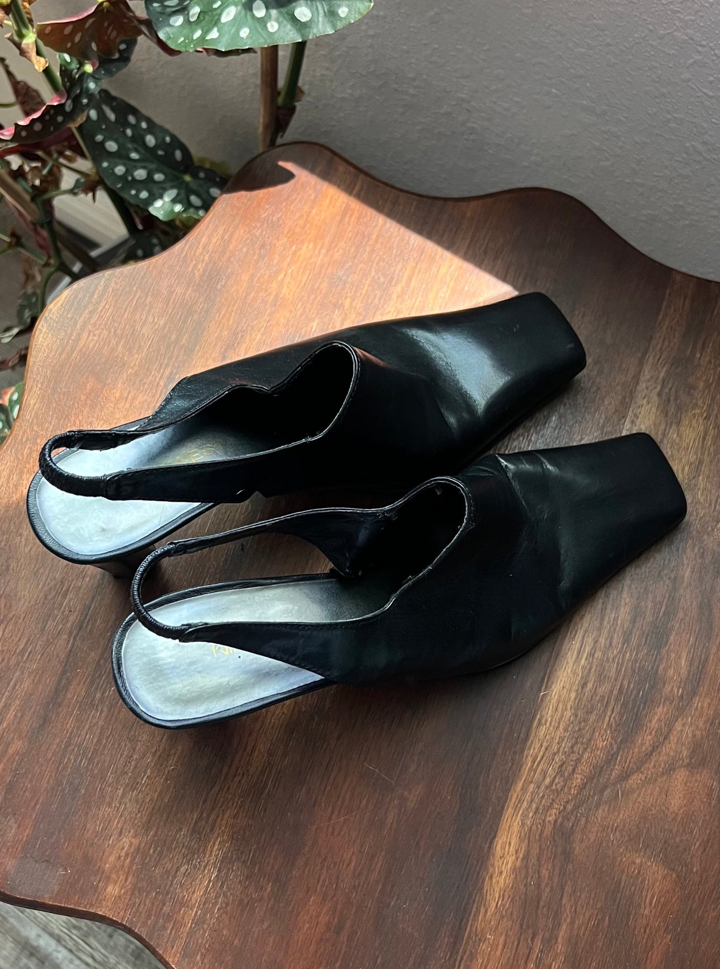 Nine West Hexagon Leather Heels - US8