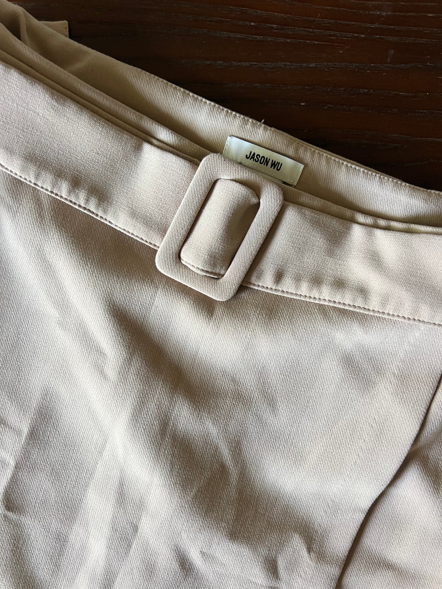 JASON WU Tan Belted Utility Mini Skirt LIKE NEW! - Medium